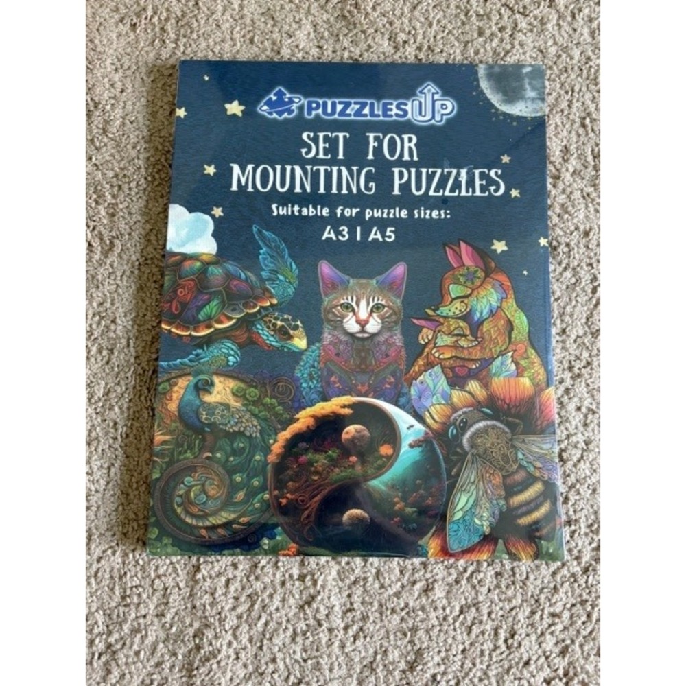 Puzzles Up Set for Mounting Puzzles A3 A5 Adhesive Glue Sheets Kit New